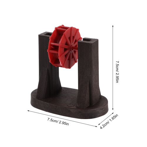 3Pcs Red Miniature Waterwheel Plastic Decor for Aquarium Water Feature 1