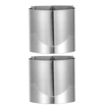 2Pcs Silver Loaf Shape Handrail Tube Connectors for Indoor Stair Rails