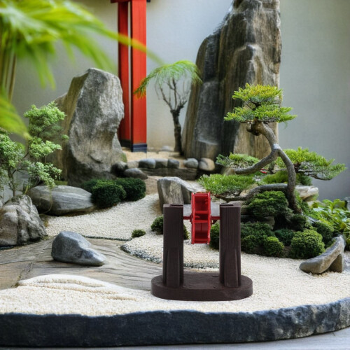 3Pcs Red Miniature Waterwheel Plastic Decor for Aquarium Water Feature 2