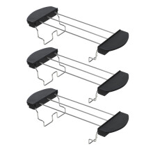 3St Multifunctioneel Zwart Toastrek Van Rvs Voor Brood En Croissants