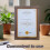 Rustic Coffee Wood Award Plaque Frame with Uv Protection Acrylic 5