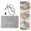 Grey Electric Heating Pad Cover Plush Flannel Sleeve Comfortable 6