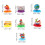 7Pcs Back to School Multi Paper Honeycomb Party Table Decorations 2