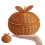 Brown Round Storage Basket with Lid for Fruit Bread and Vegetables 6