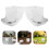4Pcs Plastic Rabbit Feeder Box for Cage Automatic Hay Dispenser White 6