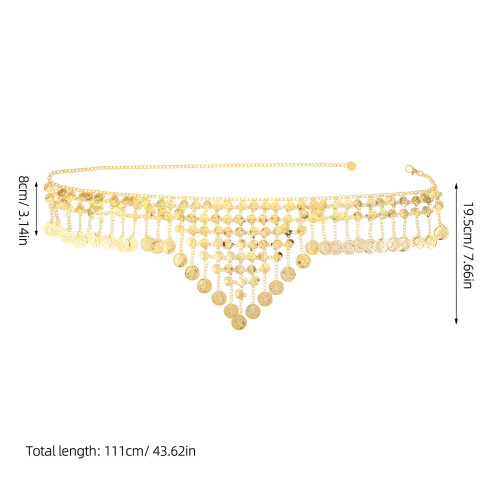 Alloy Dance Chain Belt for Women Adjustable Hip Scarf 1