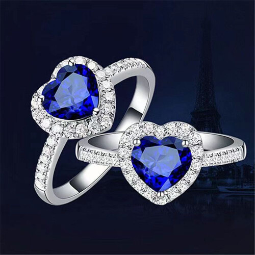 Δαχτυλίδι Halo Design για Εκείνην, Μονόπετρο, Επιπλατινωμένο με Ρόδιο, Ασήμι 925, 2