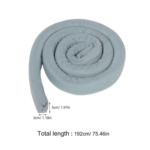 4Pcs Grey Fabric Bed Gap Filler for Dorms - Flexible 1