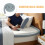 4Pcs Grey Fabric Bed Gap Filler for Dorms - Flexible 4