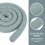 4Pcs Grey Fabric Bed Gap Filler for Dorms - Flexible 6