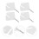 60Pcs White Acrylic Key Tags for Slotted Key Cabinets Hook 5