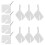 60Pcs White Acrylic Key Tags for Slotted Key Cabinets Hook 6