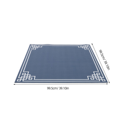 Foldable Blue Mahjong Mat for Table Noise Reduction Gaming Surface 1