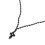 Handwoven Black Cross Pendant Necklace Durable Prayer Rope String 4