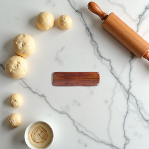 Wooden Rolling Pin Dock with Non-Slip Base for Kitchen Counter 2