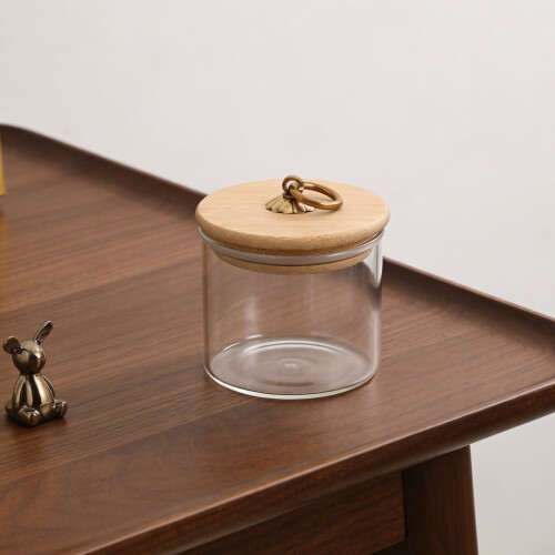 Round Bamboo Lid for Glass Jar Airtight Freshness with Pull Ring 2