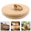 Round Bamboo Lid for Glass Jar Airtight Freshness with Pull Ring 6