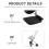 Adjustable Black Wheelchair Leg Rest Padded Footrest Replacement 4