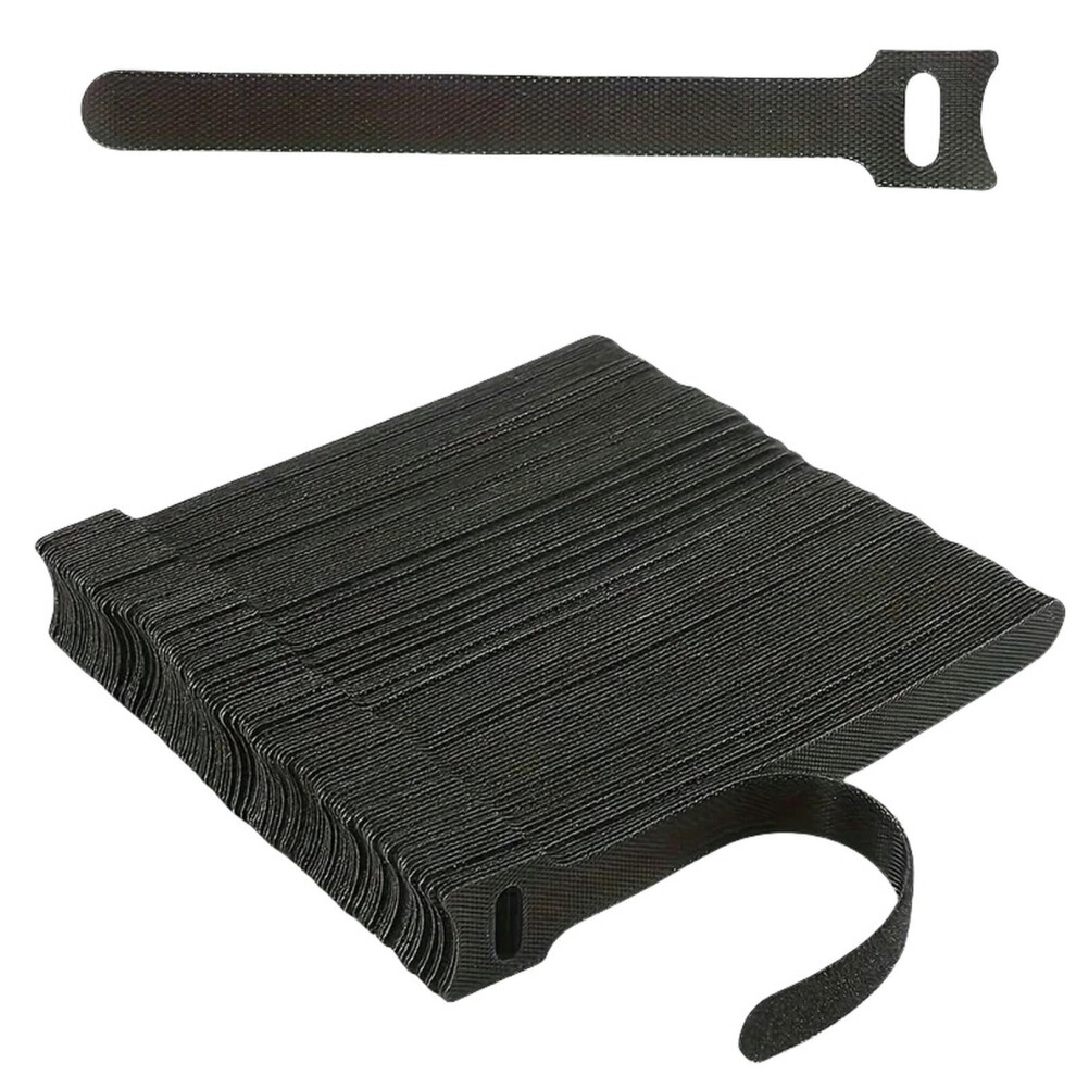Reusable Nylon Cable Organizer Straps 50 Pack Adjustable Hook And Loop Ties For Quick Wire Management 9330225823438