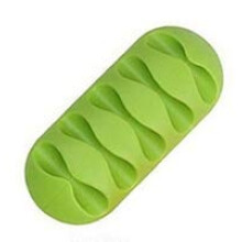 Soft Silicone Magnetic Cable Organizer Clips with Magnetic Lock Design for Earphone and Data Cable (Green)
