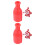 2Sets Pool Accessoires Rood Plastic Shaker En Dobbelset 10