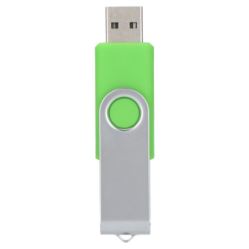Μονάδα USB χωρίς καπάκι με κρίκο για μπρελόκ, περιστρεφόμενο USB Stick με σχεδιασμό LED