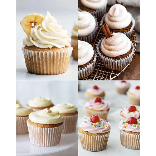 Caissettes à muffins blanches, moules à cupcakes de qualité alimentaire 1