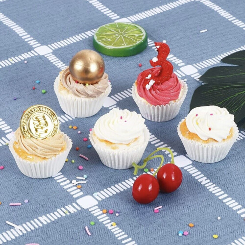 Caissettes à muffins blanches, moules à cupcakes de qualité alimentaire 2