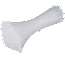 Cable Zip Ties 12 Inch Heavy Duty White Nylon, SelfLocking Design 49lb Strength, 200 Pack for Indoor Outdoor Use