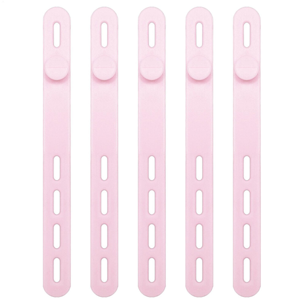 Reusable Silicone Cable Ties With Adjustable MultiâHole Design For Tangleâ Cable Management 9330225823551