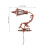 4Pcs 1:12 Scale Miniature Plastic Dollhouse Wall Lamp Light Brown LED 2