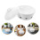 1Set Portable Ceramic Cheese Fondue Warmer with Lid White Table Server 5