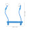 Blue Monkey Bars Outdoor Climbing Playset Durable Plastic Metal 2