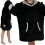 XXL sweatshirt - tæppe sort Ruhhy 24403 2