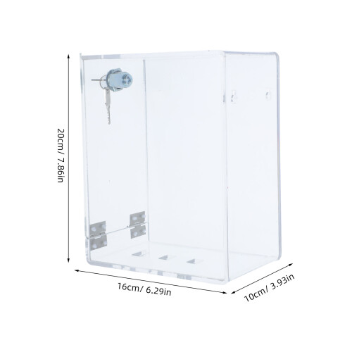Clear Acrylic Cell Phone Locker Box with Cam Lock for Office Use 1