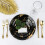 VeZee Gold Stroke 9-tommer engangstallerkener sorte 3