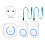 Wireless Lanyard Button Pager Emergency SOS Pager Emergency Call Button for Kids Elderly Call System EU Plug White 7