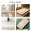 2Pièces Bois Brut Massif Beige Pour Étagères Compartiments 5