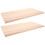 2Pièces Bois Brut Massif Beige Pour Étagères Compartiments 10