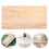 2Pièces Bois Brut Massif Beige Pour Étagères Compartiments 11