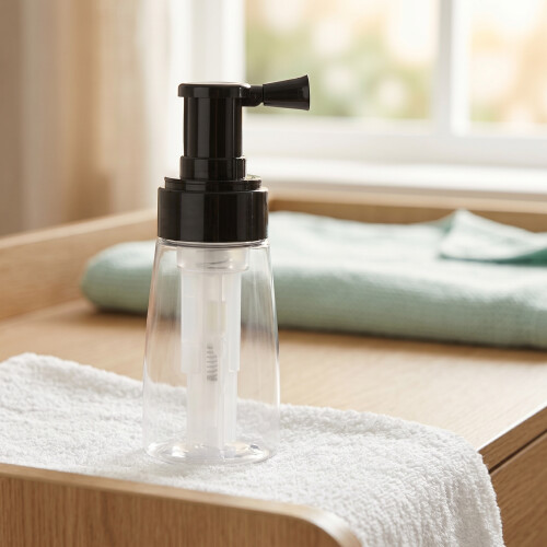 2Pcs Portable Talcum Powder Spray Bottle Easy Clean Plastic Refillable 2