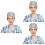 3Pcs Multi Color Surgical Scrub Caps Cotton Durable Adjustable Fit 5