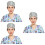 3Pcs Multi Color Surgical Scrub Caps Cotton Durable Adjustable Fit 6