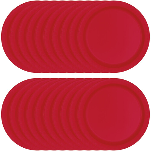 Röda Papperstallrikar 9 i 20-pack 2