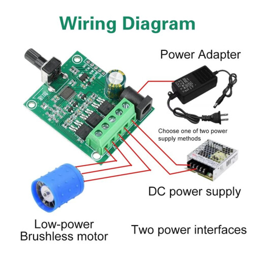 Three-Phase Brushless  Motor Driver Board 75W ESC Driver Board Speed Control Module for HDD Fan 3-Pack 2