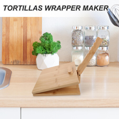 Tortilla Maker Press Voor Thuisgebruik Lichtgeel Compact 2