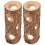 2Pcs Solid Wood Hamster Tunnel Hideout Natural Small Animal Hideaway 1