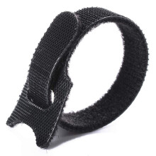 50pcs Cable Ties 20cm Black Reusable Hook and Loop Straps for Cable Management