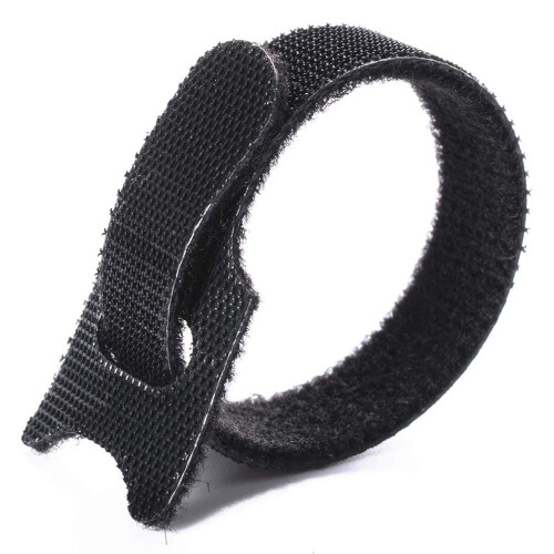50pcs Cable Ties 20cm Black Reusable Hook and Loop Straps for Cable Management