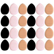 30Pcs Portable Makeup Powder Puff Set Multi Color Soft Elastic Sponge